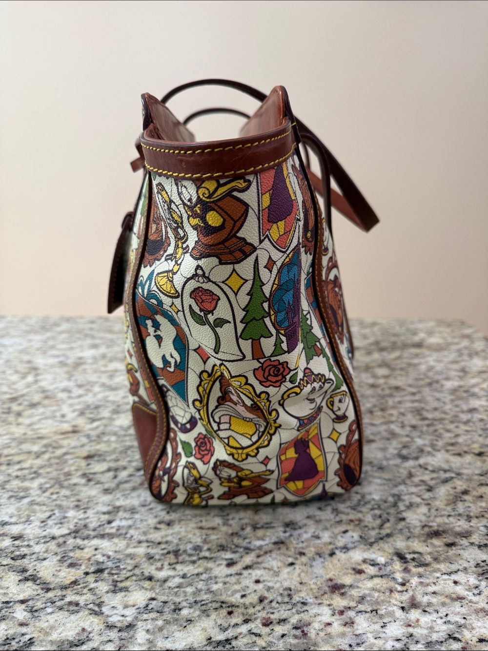Dooney & Bourke Disney Parks Beauty & the Beast Dream Big Princess Leather Tote - Picture 3 of 16
